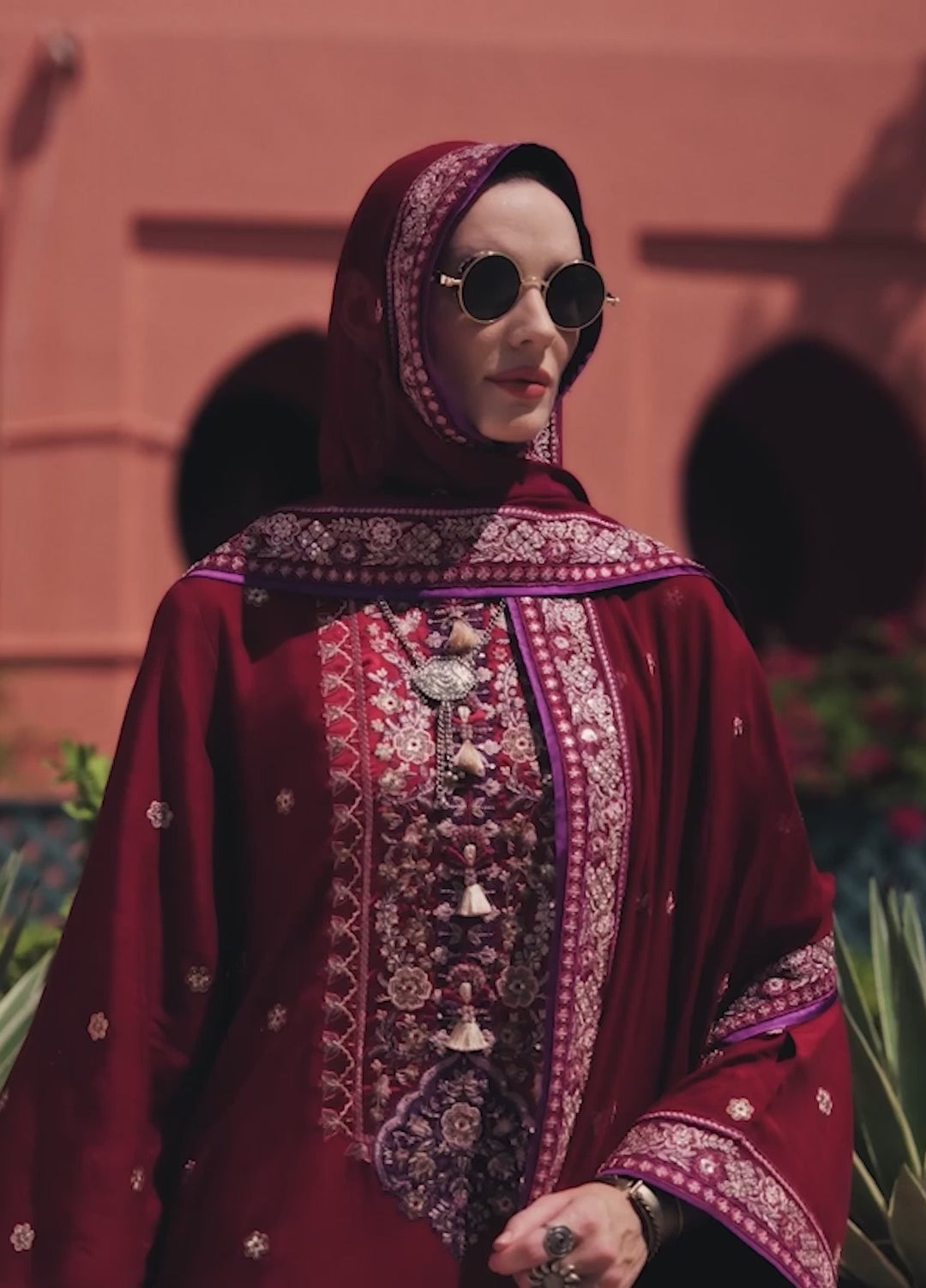 Nuvera Hemline by Mushq Unstitched Raw Silk Embroidered 3 Piece Suit MU26UNH D-9 Agatha - Festive Collection