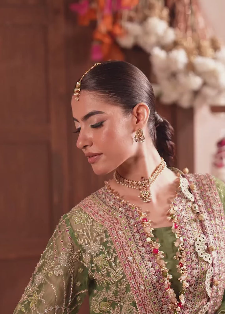 Push Pawan by Zarizaa Unstitched Embroidered Organza 3 Piece Suit ZZ26UPP D-5G Sultana - Wedding Collection