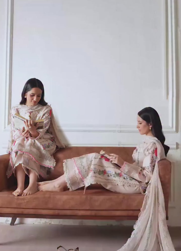 Sunlit Tales by Roheenaz Unstitched Embroidered Lawn 3 Piece Suit RN26ULS Sunflare Petal RUNSS260702 - Lawn Collection