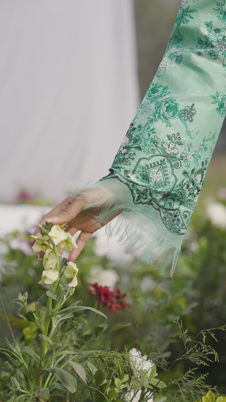 Summer Printkari Exclusive by RajBari Unstitched Embroidered Lawn 3 Piece Suit RB26USP D-11 - Casual Collection