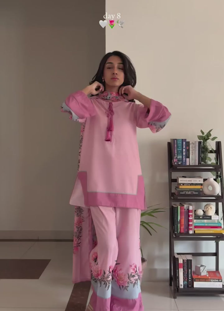 Whispers in the wind by Jahaan RTW Printed Lawn Silk 3 Piece Suit Rosee Casual Collection