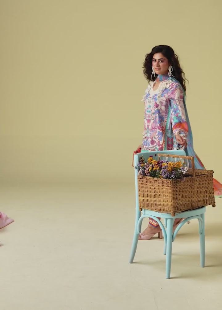 Soleil Hemline by Mushq Unstitched Printed Lawn 3 Piece Suit MU26USL Eden Whisper HUNSS260305 - Festive Collection