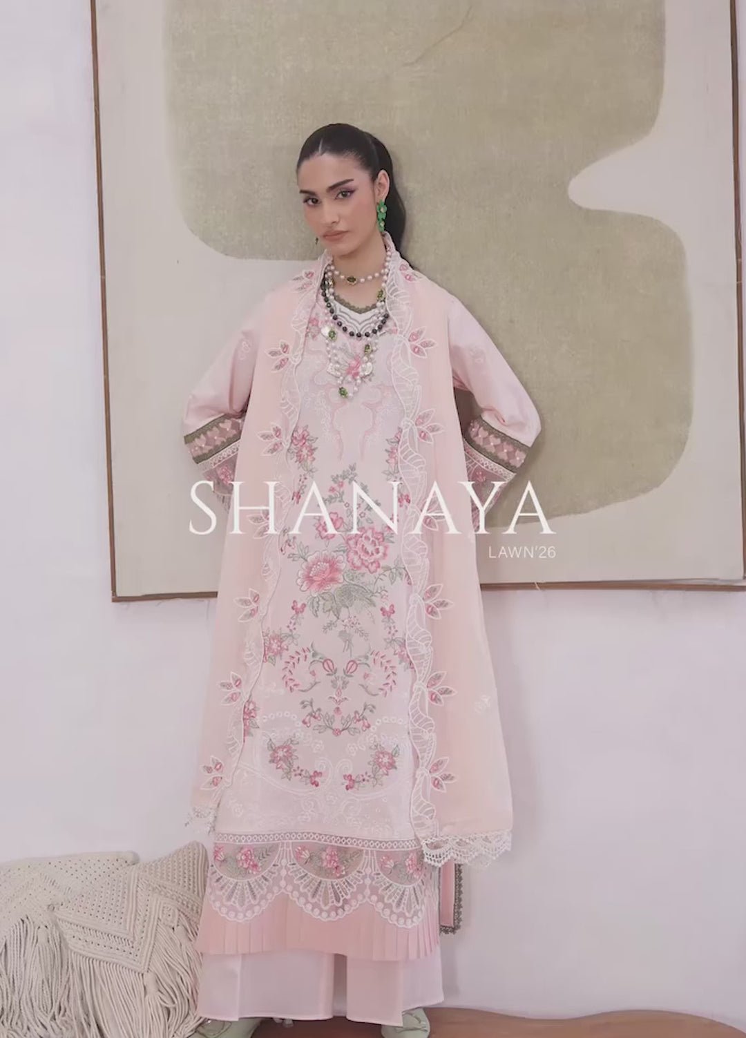 Shanaya by Mahnur Unstitched Lawn Embroidered 3 Piece Suit MN26US SN-10 - Summer Collection
