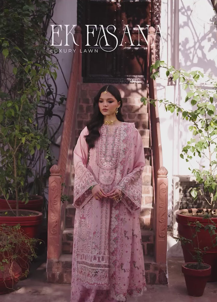 Ek Fasana by Kahf Premium Unstitched Embroidered Luxury Lawn 3 Piece Suit KHF26UFL KLB-3A DILNASHEEN - Festive Collection