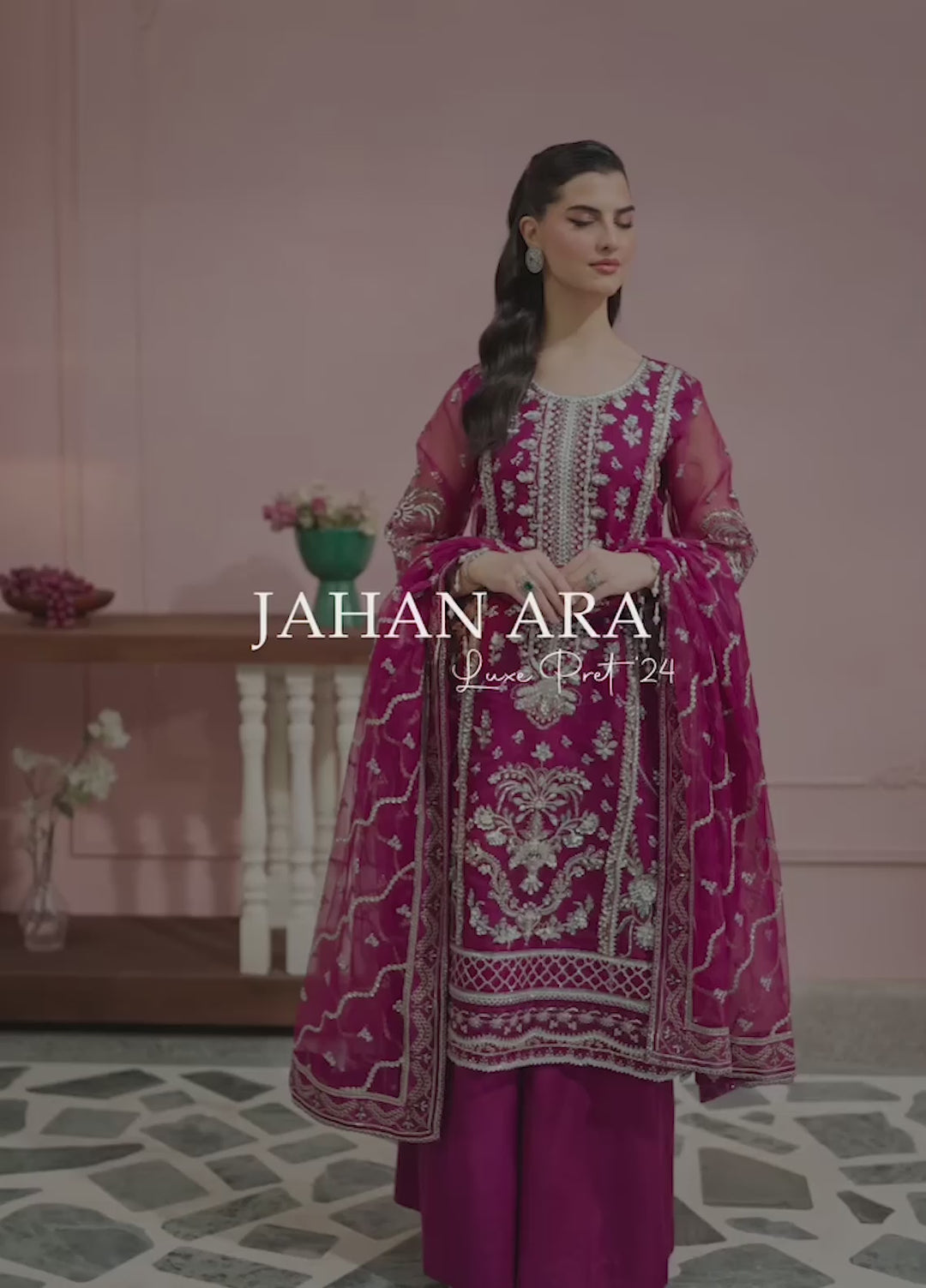 Eileen Pret Embroidered Organza 4 Piece Suit Zora