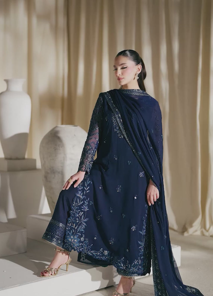Azure Unstitched Embroidered Chiffon 3 Piece Suit AZ26ULC Nova Night - Festive Collection