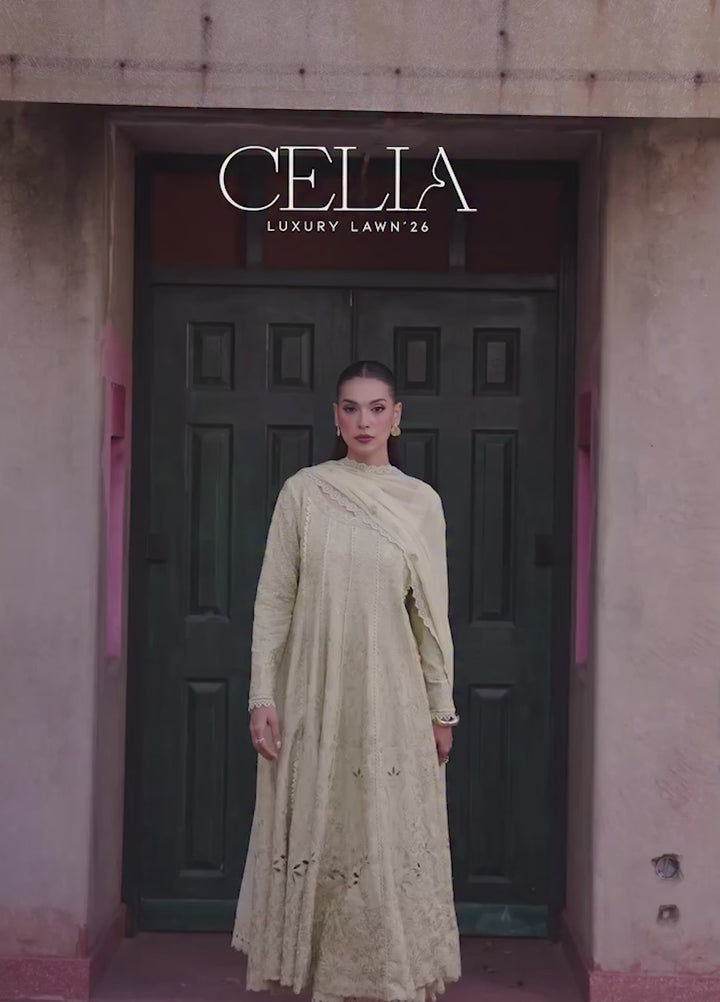 Celia by Zarposh Unstitched Embroidered Luxury Lawn 3 Piece Suit ZR26UCL ELVIA - Festive Collection