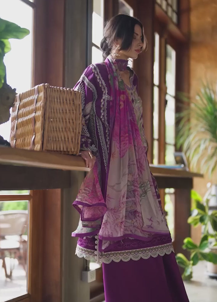 Mon Tresor by Esmel Unstitched Embroidered Luxury Lawn 3 Piece Suit EML26UMT D12-Aura - Summer Collection