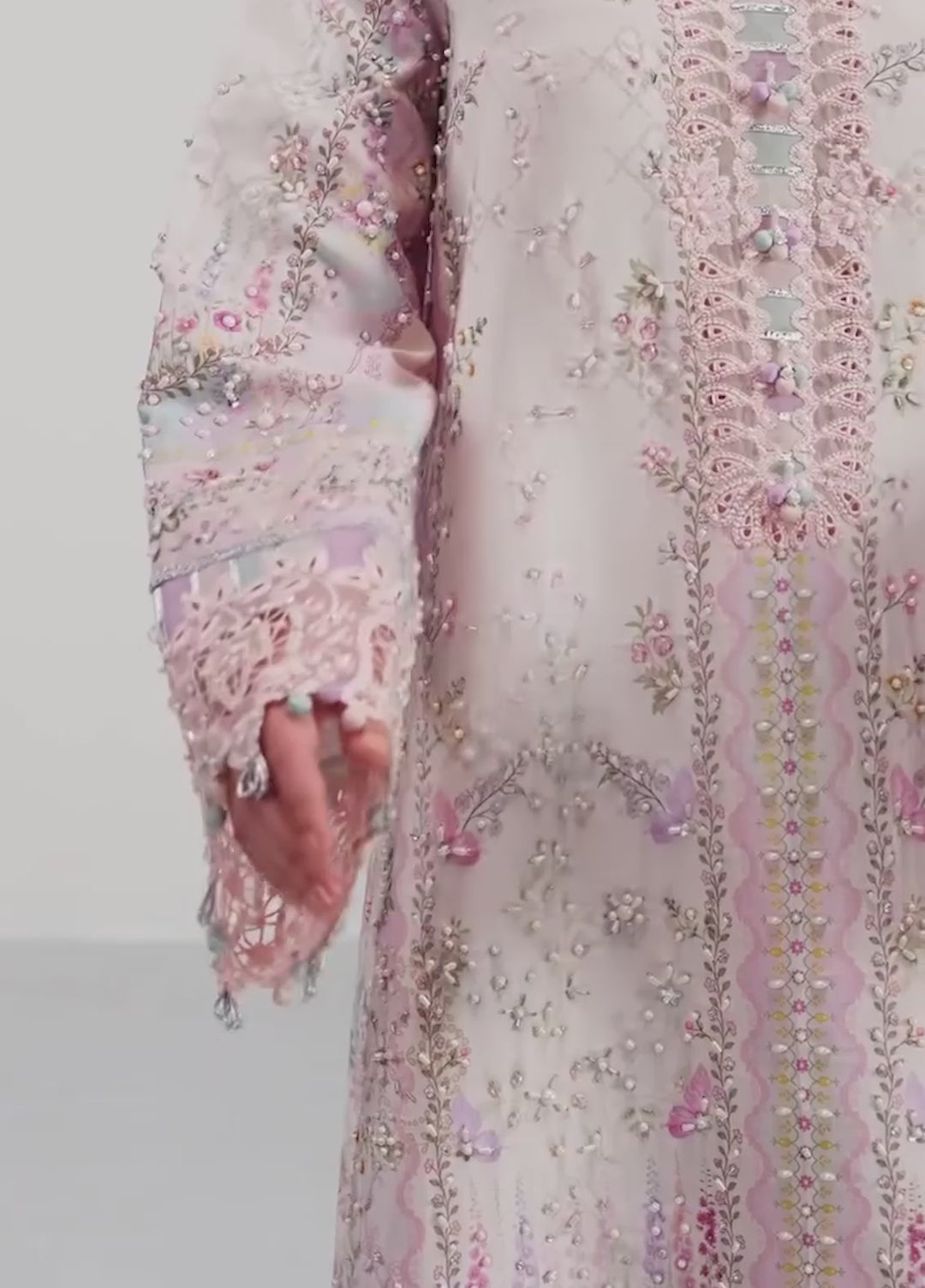 Luxe by Qalamkar Unstitched Embroidered Charmeuse Silk 3 Piece Suit QLK26UL Calista QSL-02 - Festive Collection