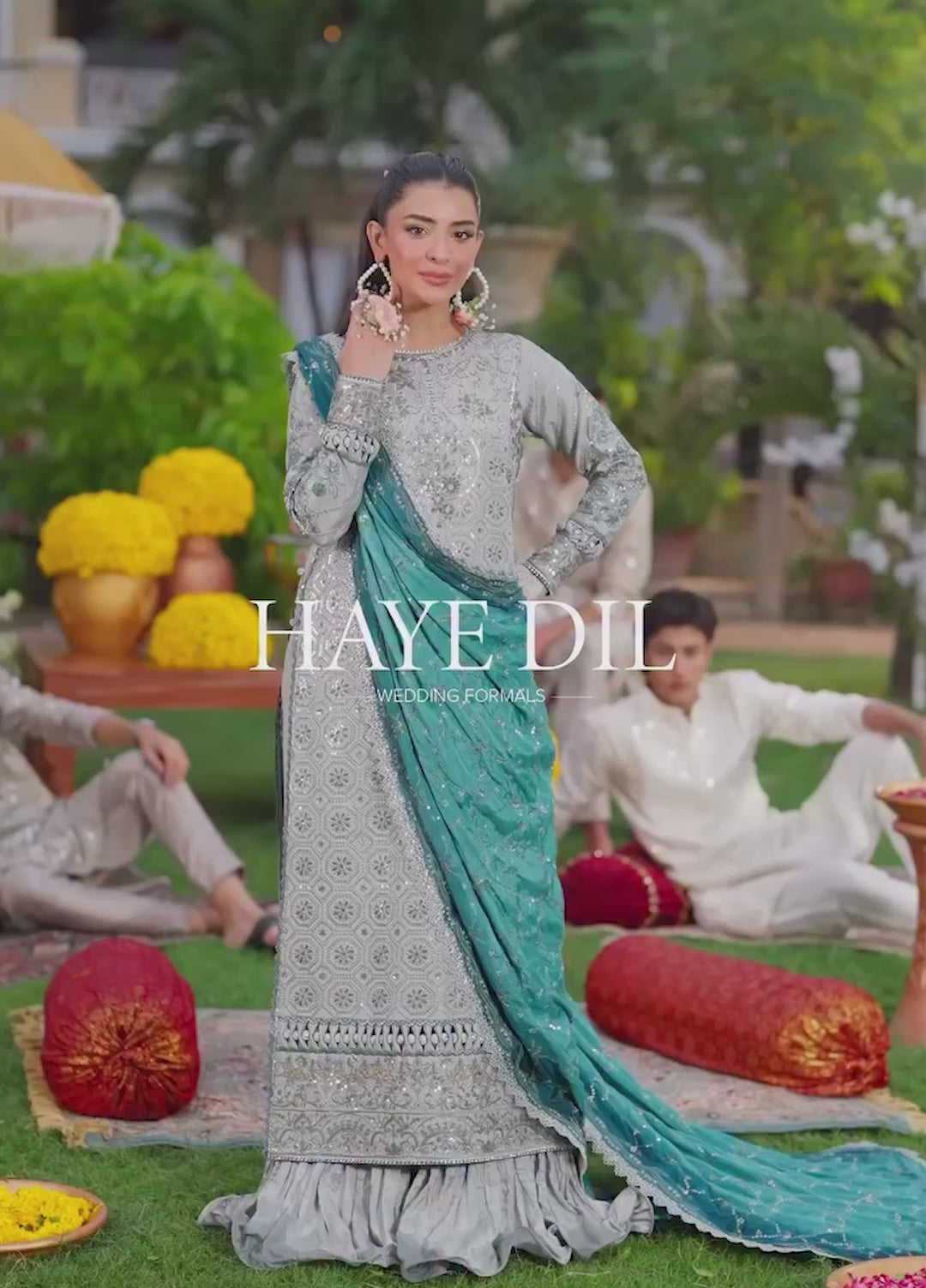 Haye Dil by Sahane Embroidered Raw Silk Suits Unstitched 3 Piece SNE25HD CT 29003 Glow of Eternity - Formals Collection