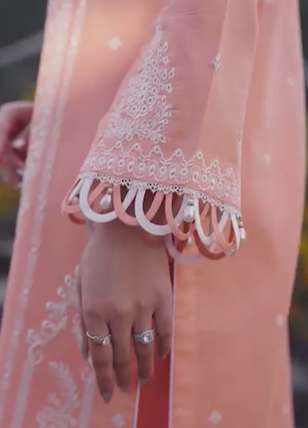 Menaal Unstitched Embroidered Lawn 3 Piece Suit ML26ULS BLUSH GARDENIA - Festive Collection