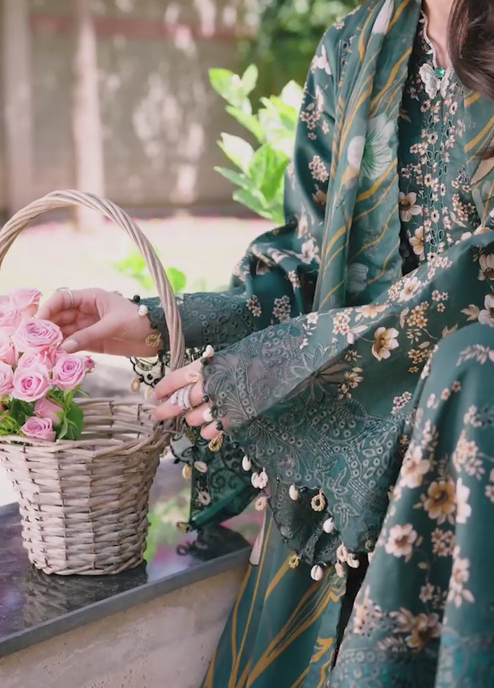 Sunset Muse by Izel Unstitched Embroidered Lawn 3 Piece Suit Solin - Eid Collection
