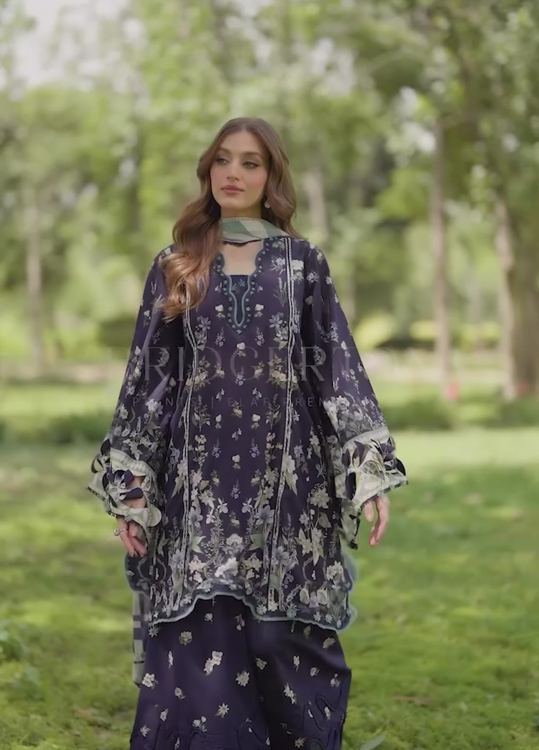 Bridgerton by Elaf Unstitched Printed Lawn 3 Piece Suit EL26ULB EPB-6B - Summer Collection