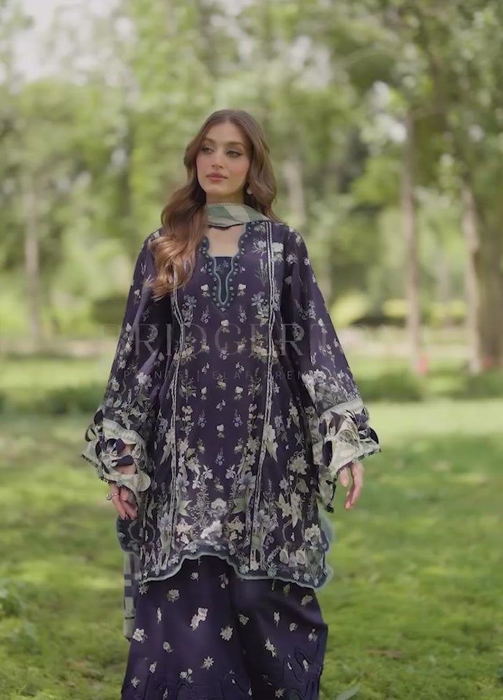 Bridgerton by Elaf Unstitched Printed Lawn 3 Piece Suit EL26ULB EPB-6B - Summer Collection