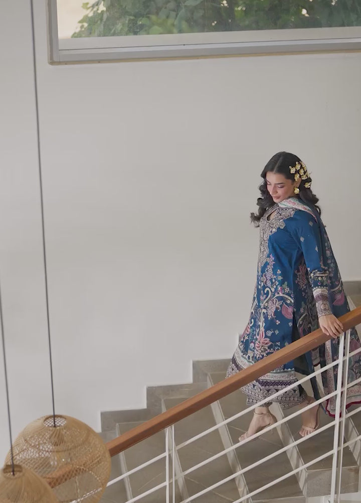 Delia by Gulaal Unstitched Embroidered Lawn 3 Piece Suit GL26UD D-10 Onyxa - Summer Collection