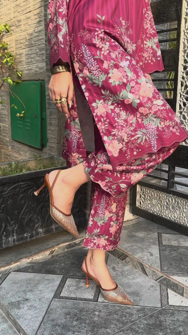 Saba Sumaiya Women RTW Printed Crepe Lawn 2 Piece Suit SS-78654 Velvet Bloom - Casual Collection