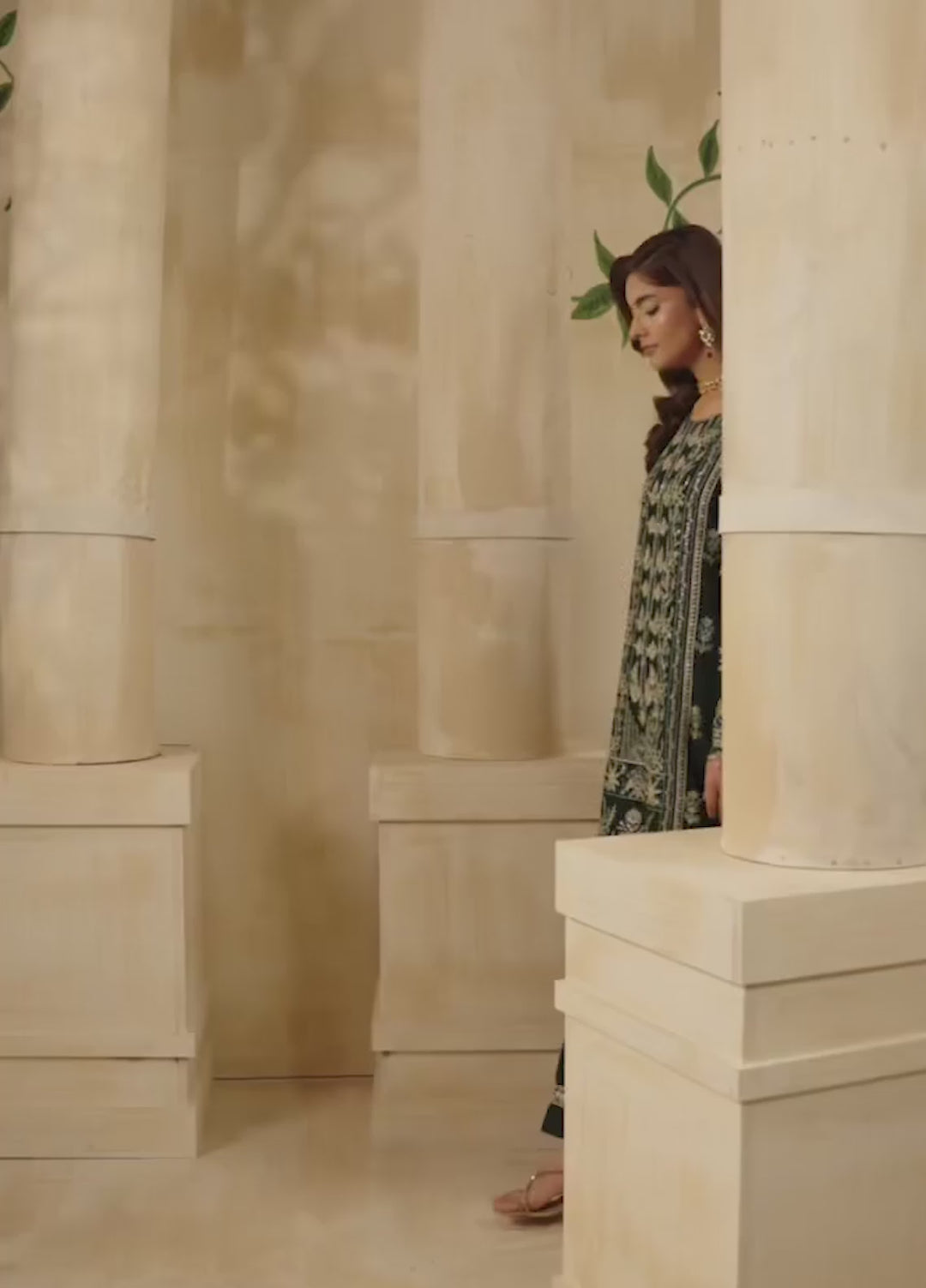 Riwayat by Eileen Pret Embroidered Chiffon 4 Piece Suit C9-Isabela Green - Festive Collection