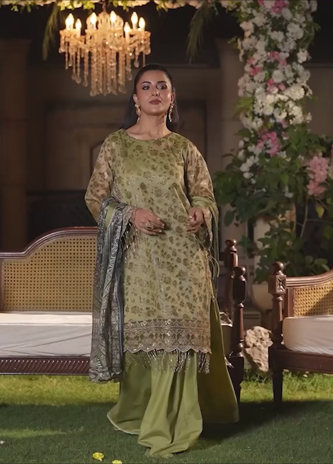 Jashn e Noor by Salitex Unstitched Embroidered 3 Piece Cotton Net SUNW7JI089 - Summer Collection