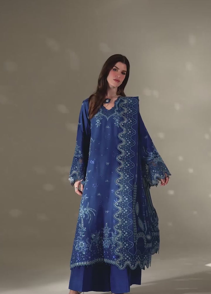 The Silk by Nureh Unstitched Embroidered Premium Silk 3 Piece Suit NU26USF S-34 - Festive Collection