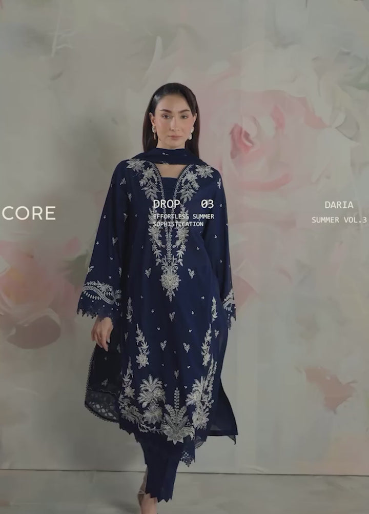 Core by Daria Clothing Unstitched Embroidered Lawn 3 Piece Suit DC26UCL DA-76 - Summer Collection
