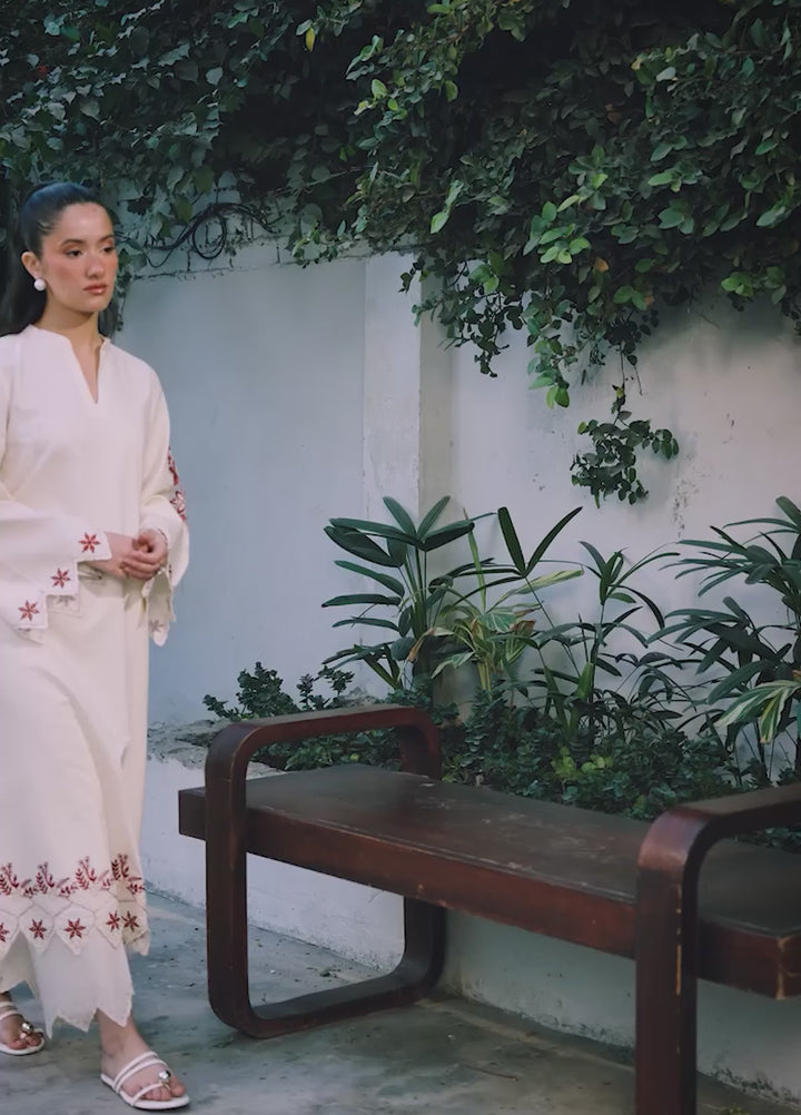 The Soft Muse by Yards RTW Embroidered Lawn 2 Piece Suit Ivoria Casual Collection