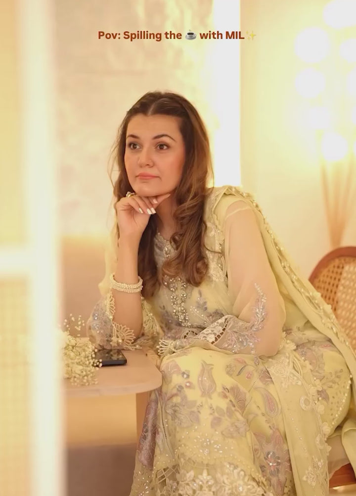 Maria B Unstitched Embroidered Chiffon 3 Piece Suit MB26UCF D6 - Festive Collection