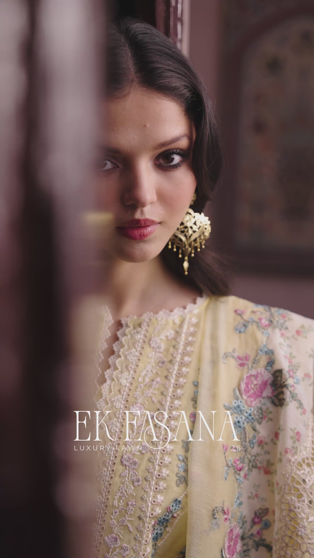 Ek Fasana by Kahf Premium Unstitched Embroidered Luxury Lawn 3 Piece Suit KHF26UFL KLB-2B MUSKAAN - Festive Collection