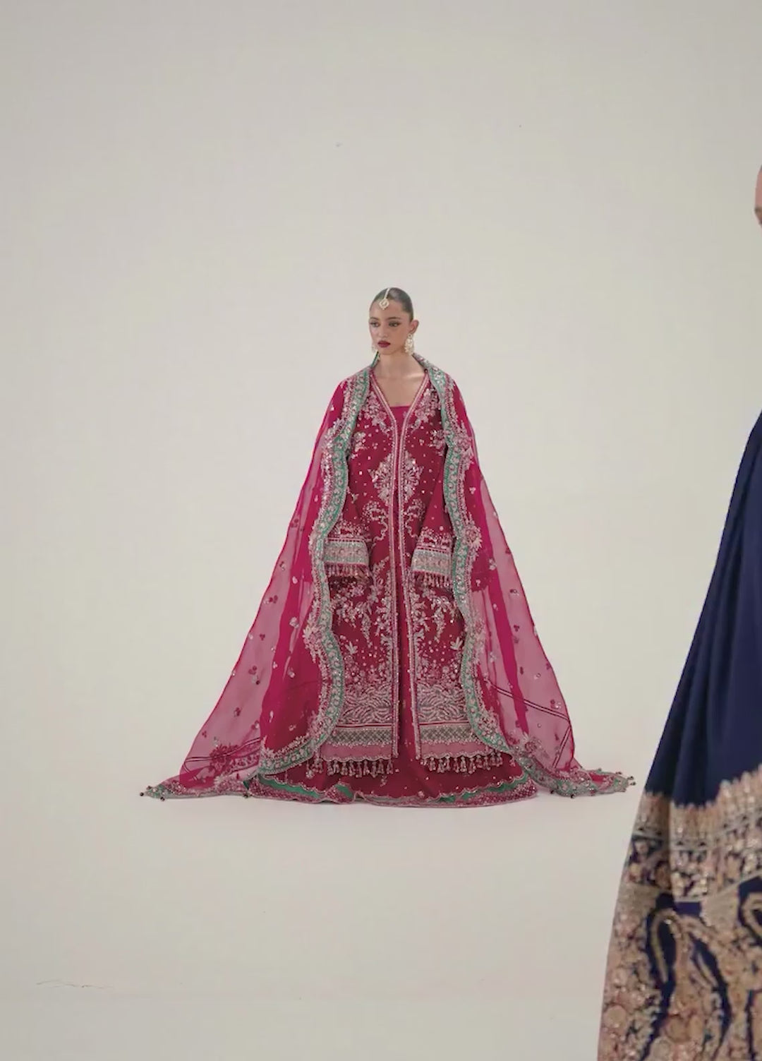 The Doll House by Hussain Rehar Unstitched Embroidered Korean Silk 3 Piece Suit HR26UDH Neelum D-881 - Wedding Collection