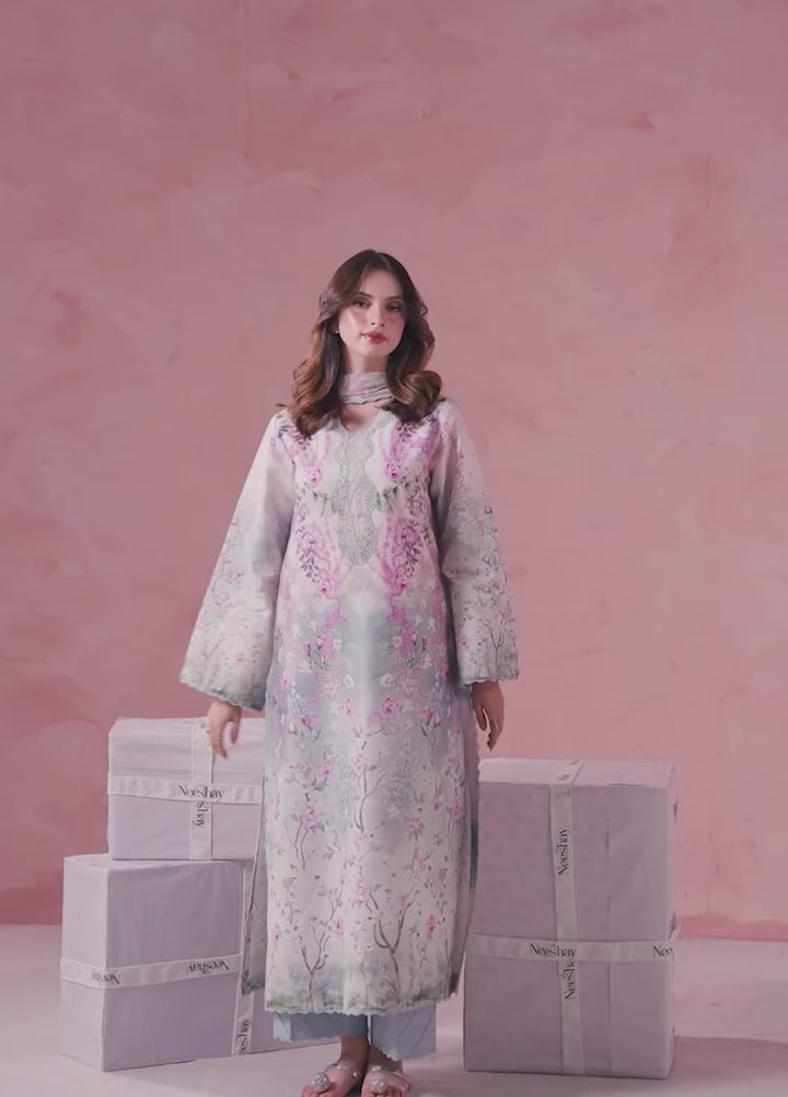 Summer Diary by Neeshay Unstitched Printed Lawn 3 Piece Suit NSH26SD Wisteria Whisper - Casual Collection