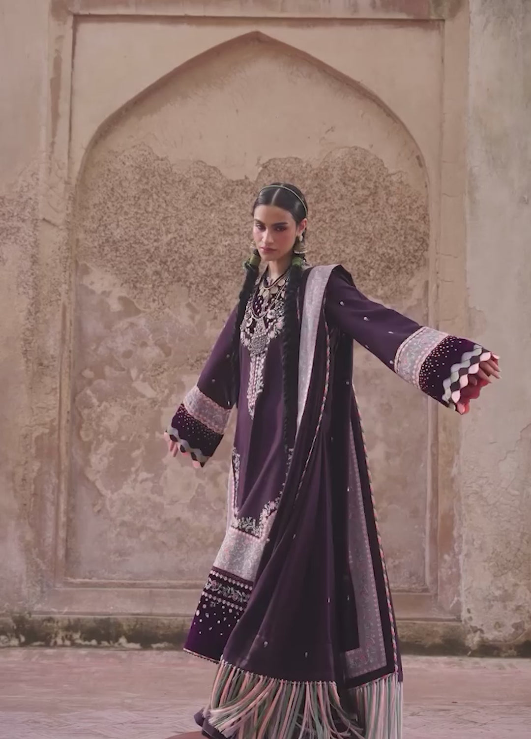 Gulnar by Bin Ilyas Unstitched Embroidered Karandi 3 Piece Suit BI26UGK 1016B - Festive Collection