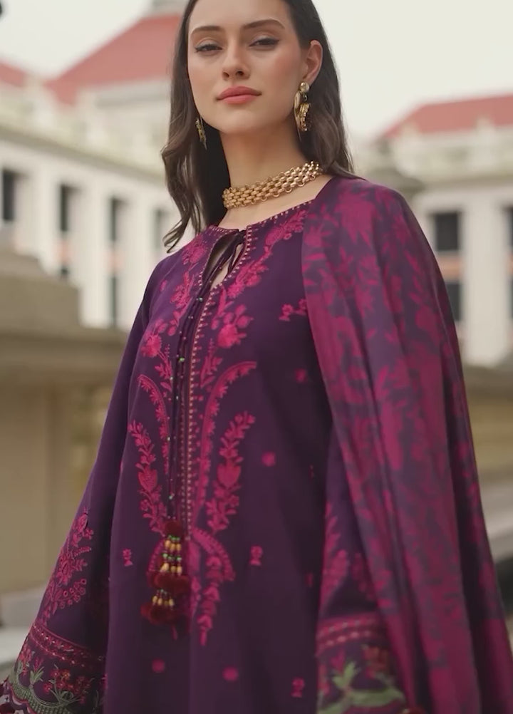 Poshima by Charizma Unstitched Embroidered Leather Peach 3 Piece Suit CHR26UPL PSW6-25 - Winter Collection