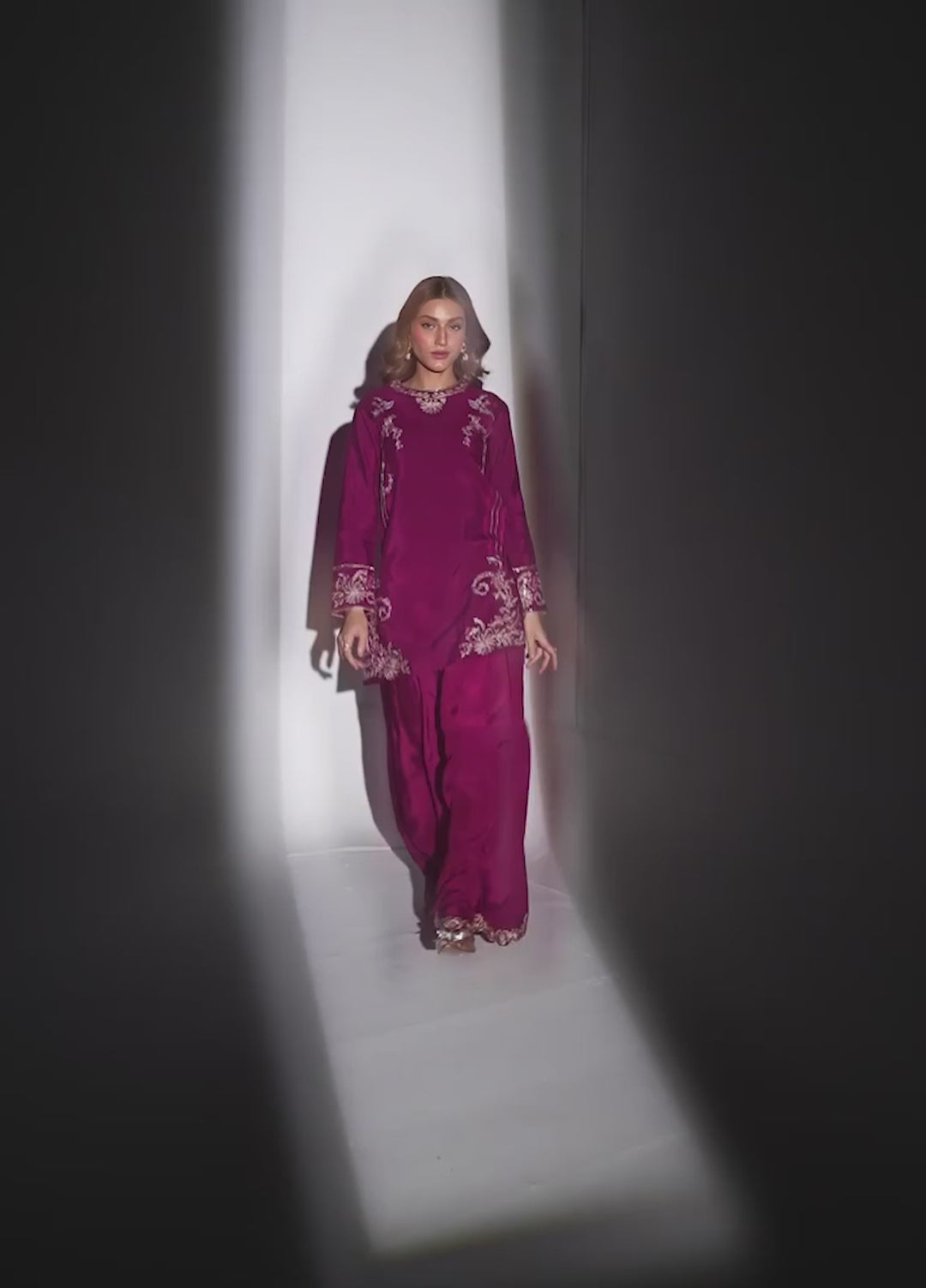 Sahane Pret Embroidered Raw Silk 3 Piece Suit ME 24008 Camilla