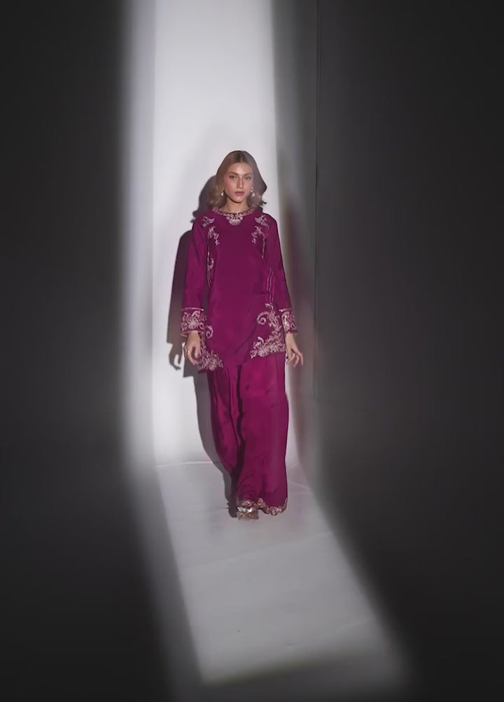 Sahane Pret Embroidered Raw Silk 3 Piece Suit ME 24008 Camilla