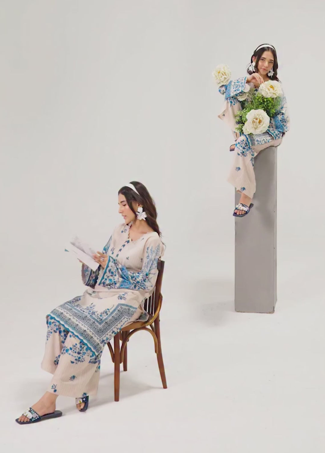 Sahane Pret Printed Poly Lawn 2 Piece Suit ME26004 Delulu