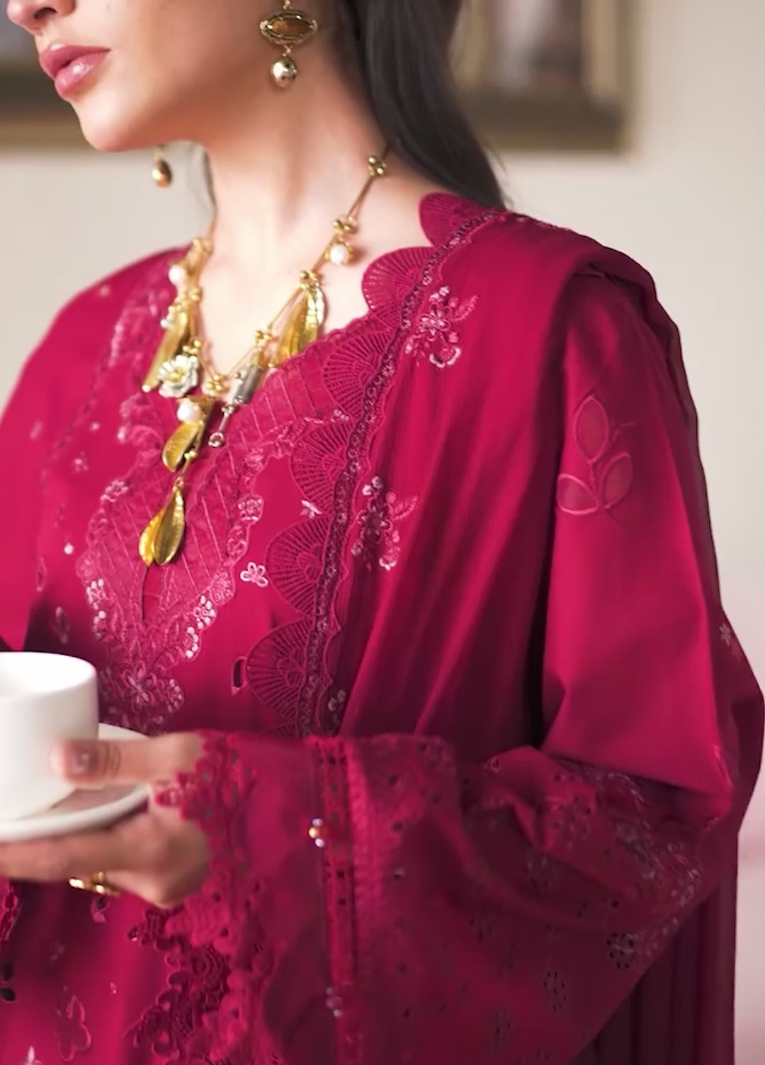 Feya by Nureh Unstitched Embroidered Lawn 3 Piece Suit NU26ULF FE-19 - Eid Collection