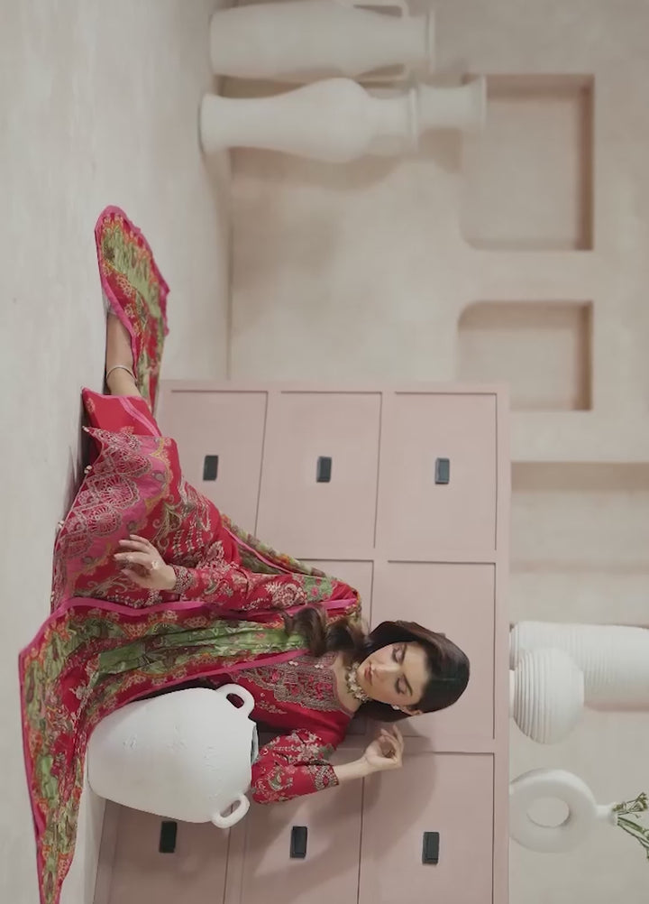 Gulaal Unstitched Embroidered Lawn 3 Piece Suit GL26ULF Nael D-1 - Festive Collection