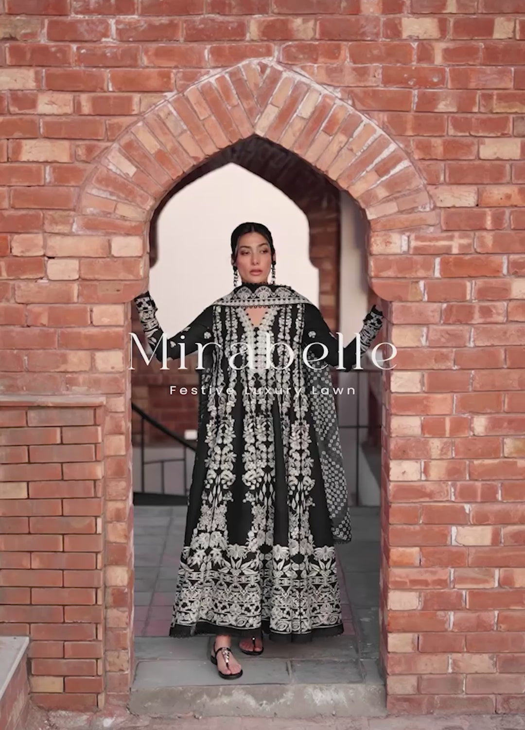 Mirabelle by Emaan Adeel Unstitched Embroidered Luxury Lawn 3 Piece Suit EA26UML D9 Midnight Bliss - Festive Collection