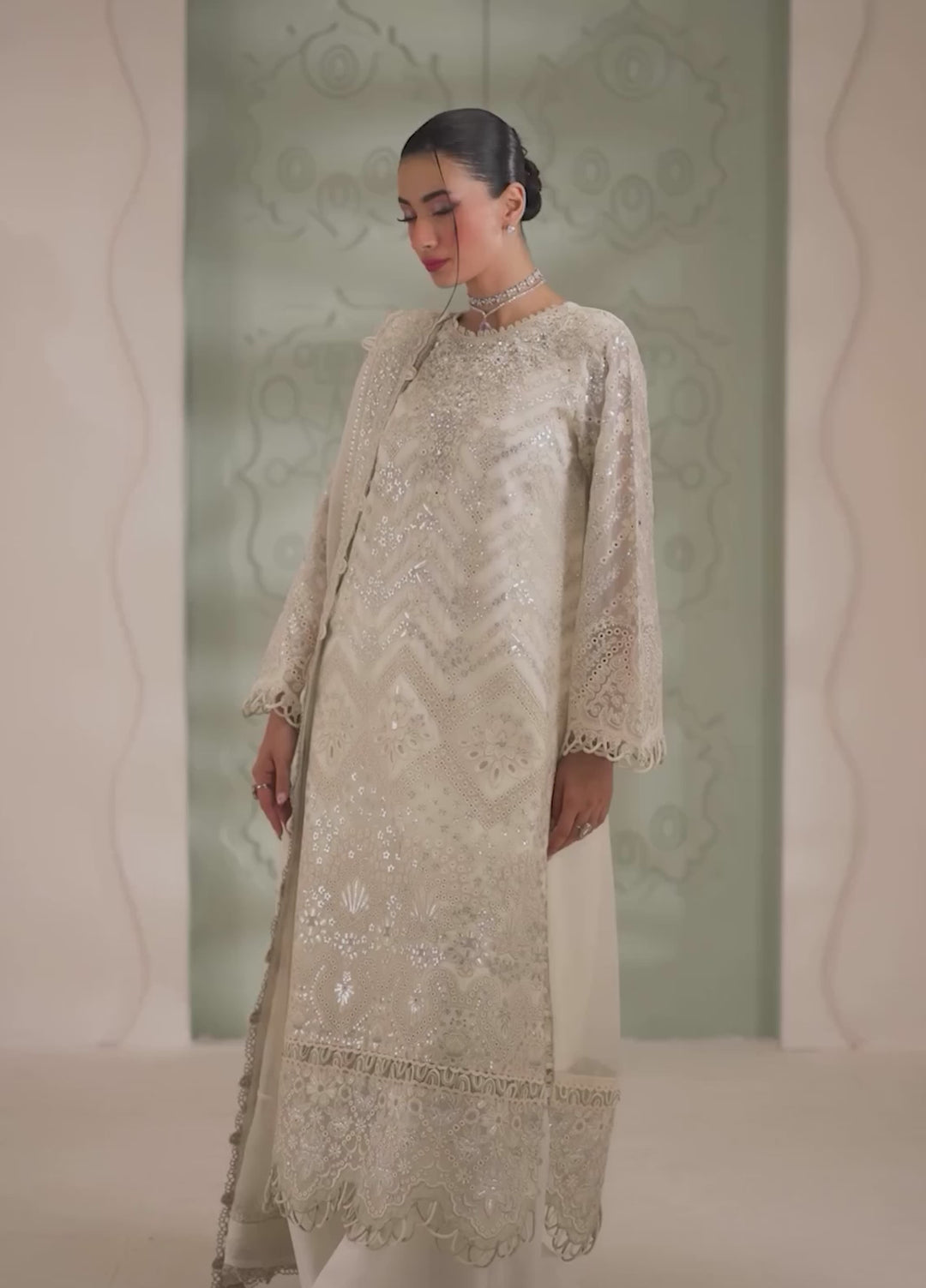 Xenia Formal Unstitched Luxury Chiffon Suits 3 Piece XE25FL Vareha - Formals Collection