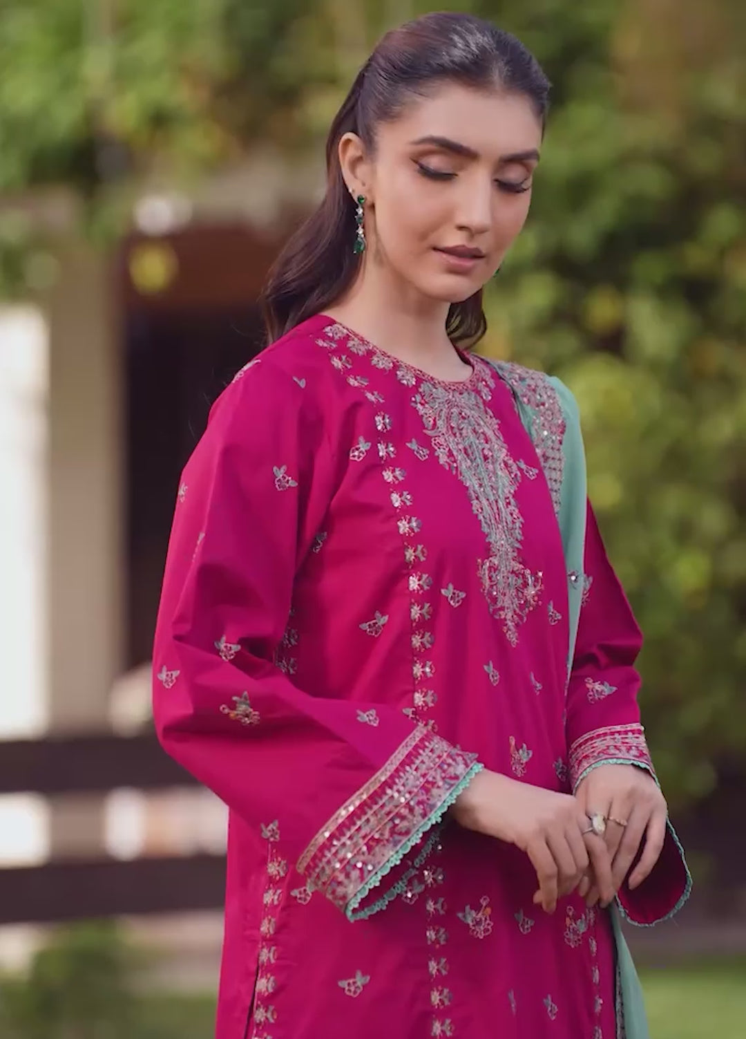 Mehrang by Pashmire RTW Embroidered Lawn Cotton 3 Piece Suit Zarmeen Casual Collection
