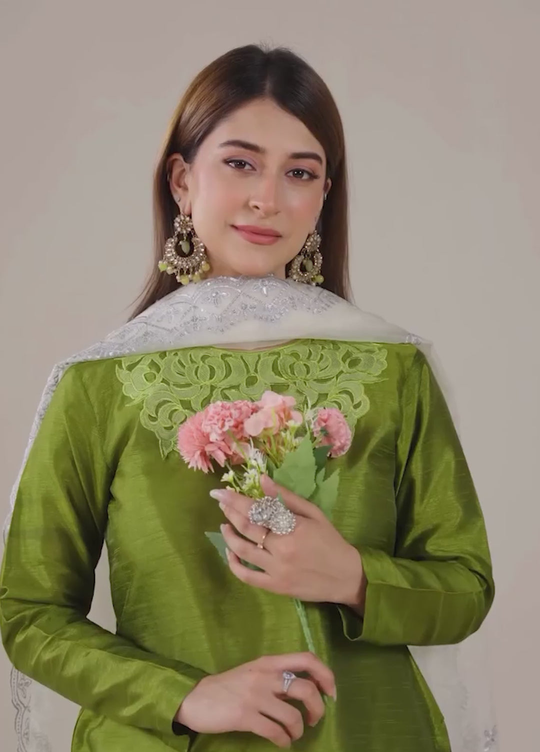 The Florea Edit by Alyra RTW Embossed Indian Raw Silk 3 Piece Suit ELARA-RTW1002 - Festive Collection