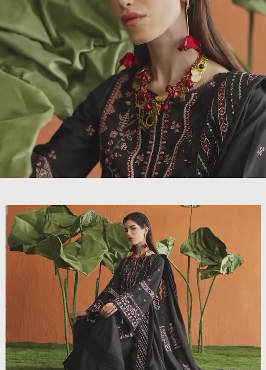 Blooming Flower by Zariya Unstitched Embroidered Lawn 3 Piece Suit ZRY26ULB ZARETA ZB-60109 - Festive Collection