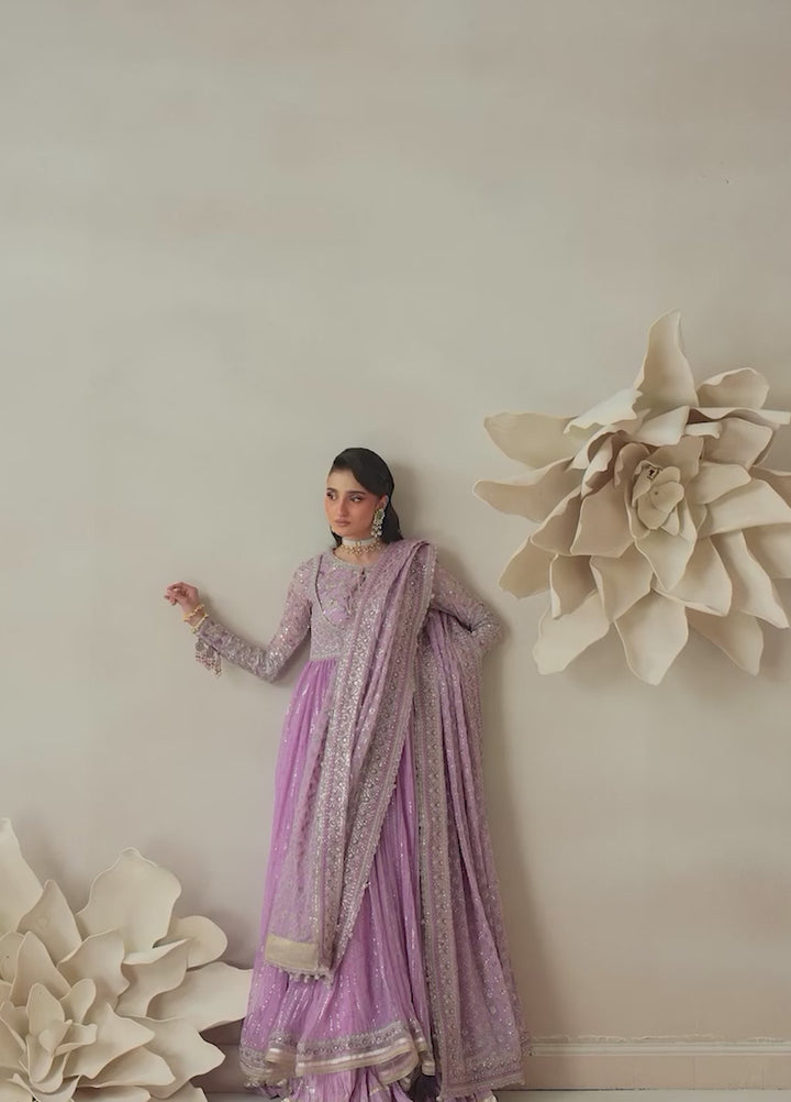 Aik Shaam by AIK Atelier Unstitched Chiffon Embroidered 3 Piece Suit AIK26US D-01 - Wedding Collection