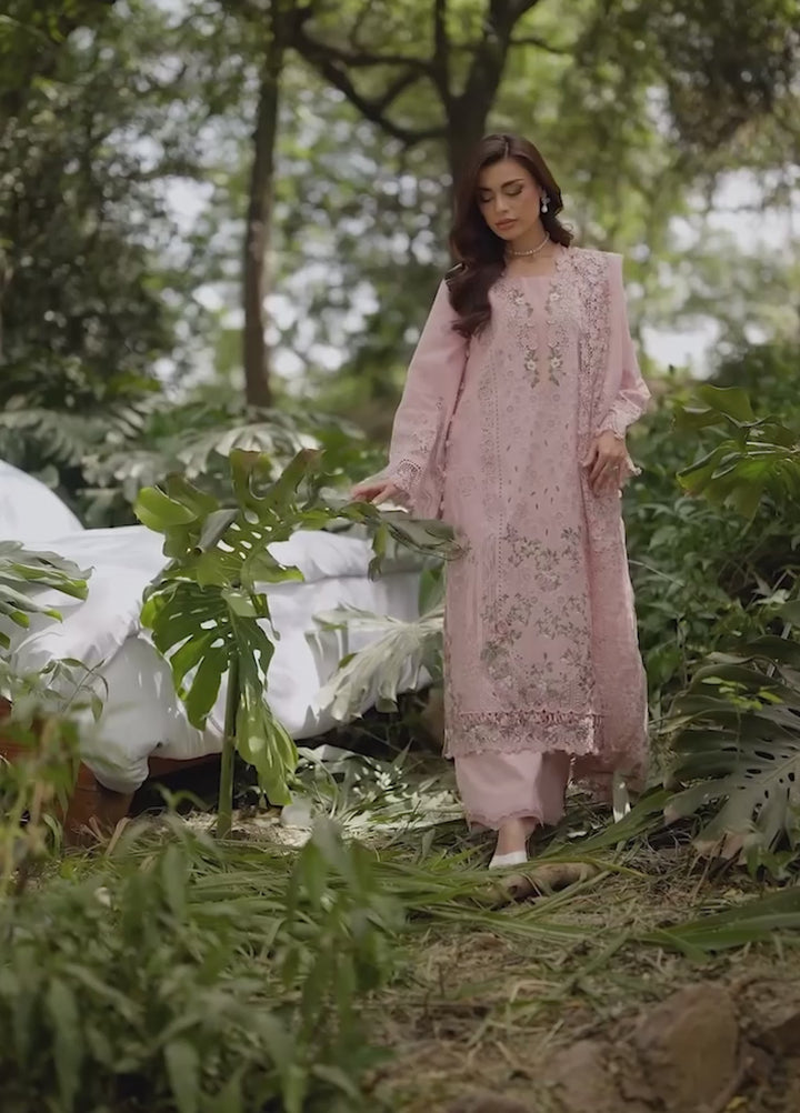 Elaf Premium Unstitched Embroidered Lawn 3 Piece Suit EL26ULF Love Escape ELQ-1B - Festive Collection