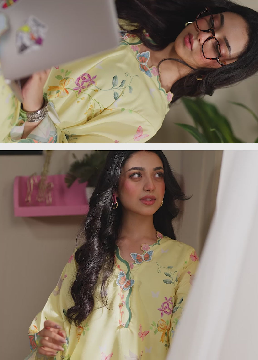 The Switch Edit by Dhaga RTW Printed Cambric 2 Piece Suit Creme Brulee Casual Collection