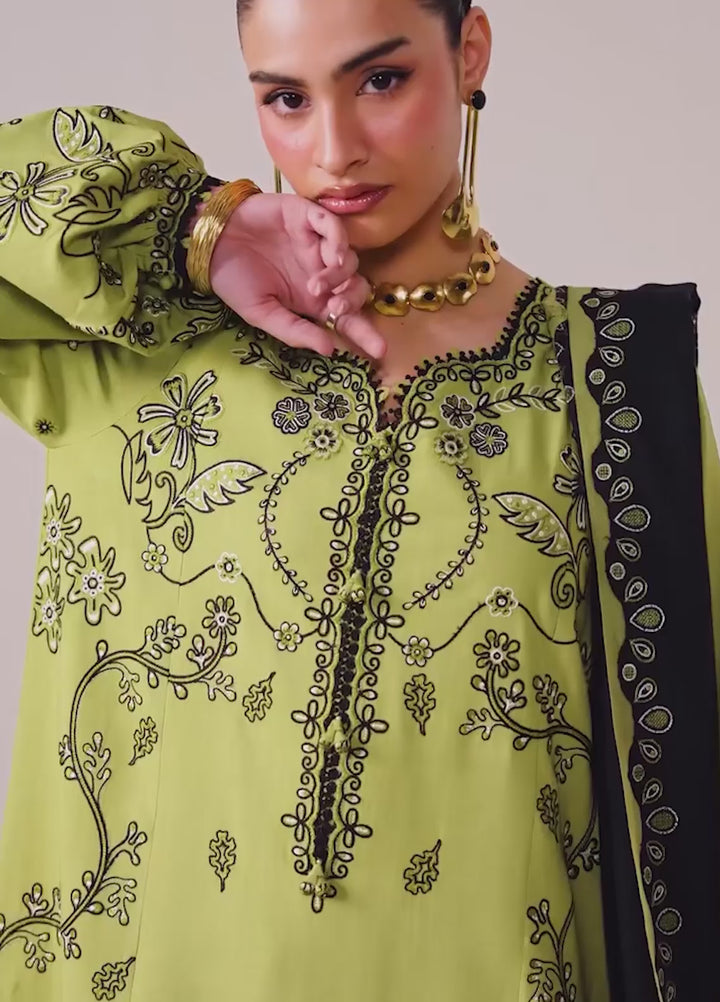 Q line by Qalamkar Unstitched Embroidered Slub Linen 3 Piece Suit QLK26UQL Amarah QLW-01 - Winter Collection