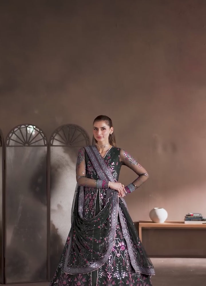 Zaryah by Zarif Unstitched Embroidered Net 3 Piece Suit ZR26UZF ZF-ZYR-PARWAN-03 - Festive Collection