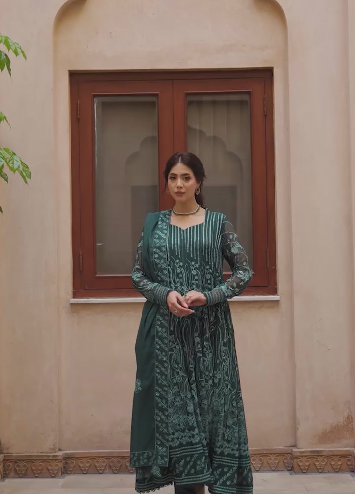 Rusukh by Sahane Unstitched Embroidered Chiffon 3 Piece Suit DILBARO Festive Collection