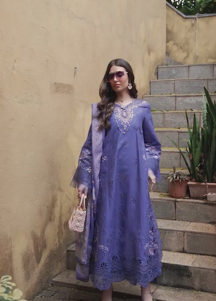 Noor by Saadia Asad Unstitched Embroidered Laserkari Lawn 3 Piece Suit SA26ULNL D9 - Lawn Collection