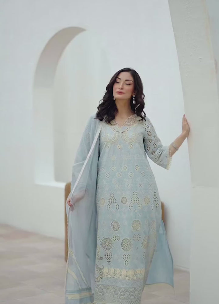 Manara by Maria Embroidered Chikankari 3 Piece Suit DAFFODIL - Festive Collection