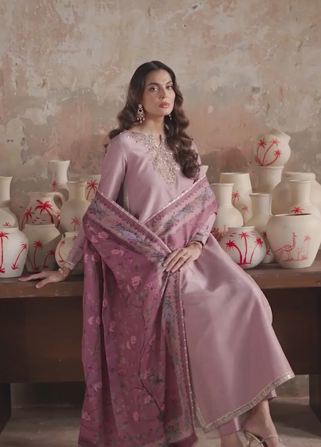 Afsana E Silk by Emaan Adeel Unstitched Embroidered Raw Silk 3 Piece Suit Zareen - Festive Collection